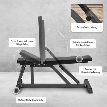 BANC MULTI-POSITIONS DOSSIER ET ASSISE INCLINABLE | MUSCULATION |