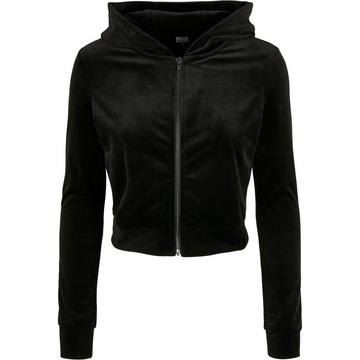 kapuzenpuover, damen urban cassics vevet zip