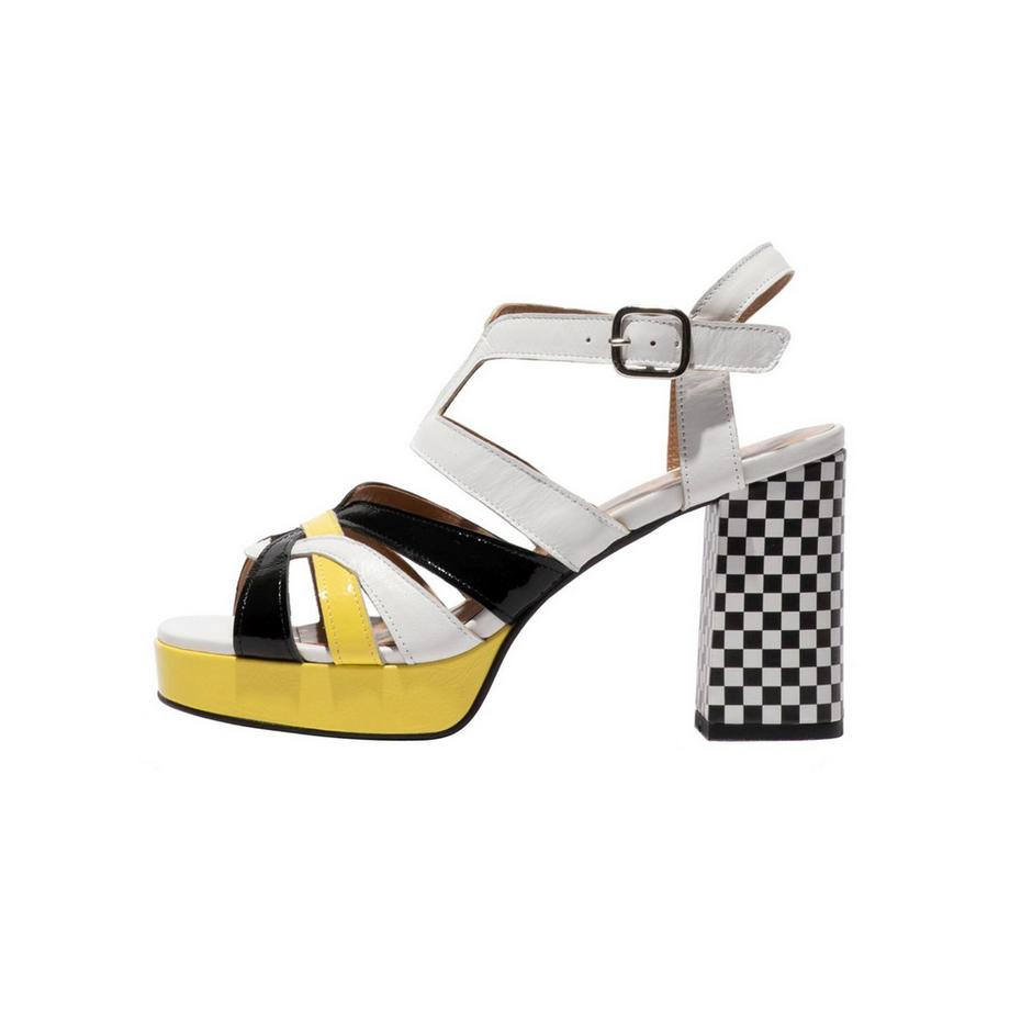 FLY London Sandales compensées à talon bloc et design à brides  
