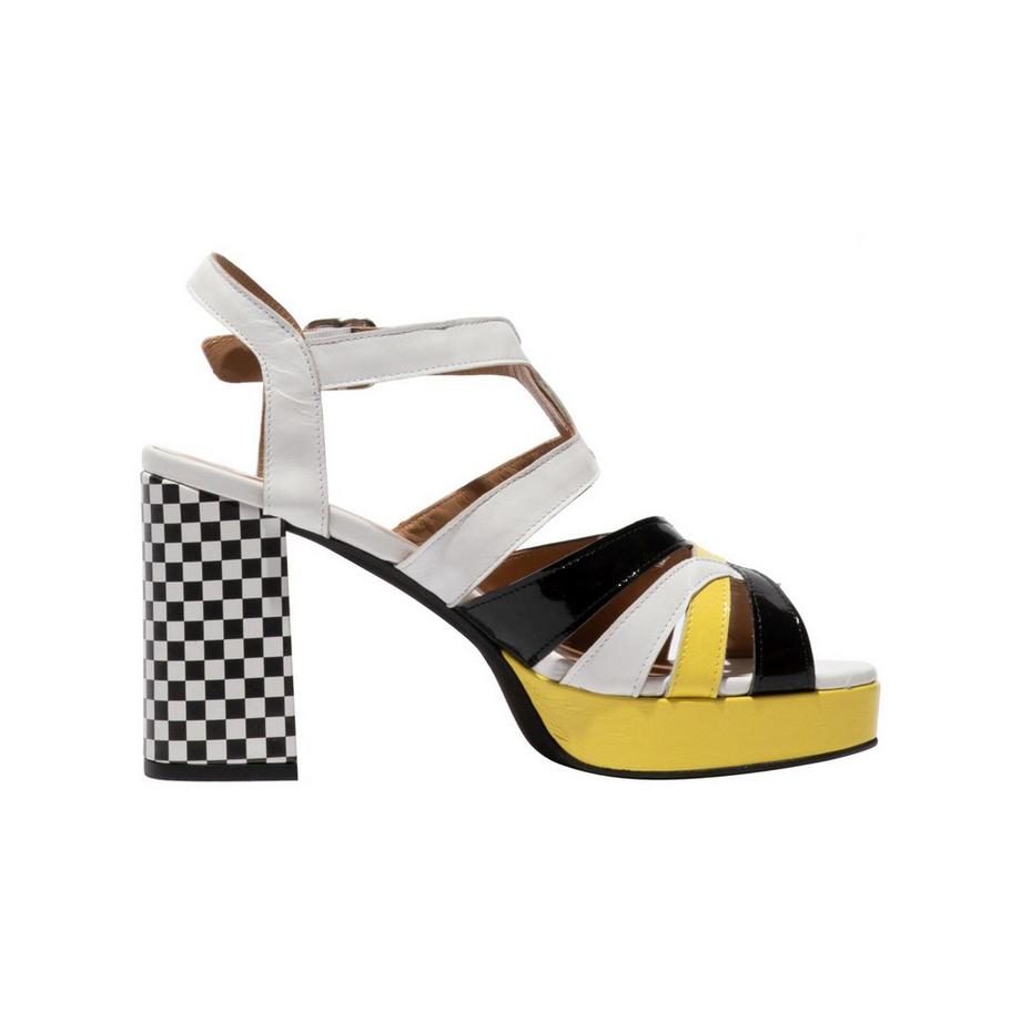 FLY London Sandales compensées à talon bloc et design à brides  