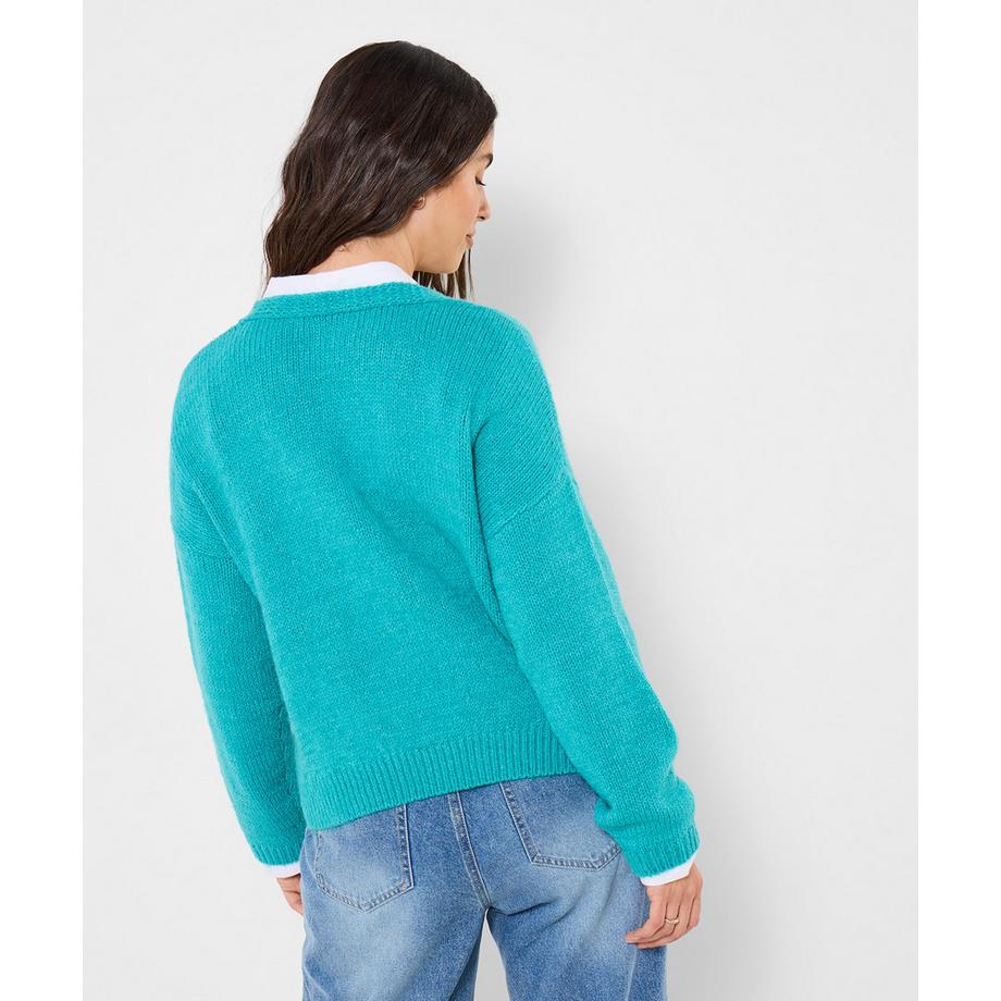 Joe Browns Langarm V-Ausschnitt Strickjacke mit Knopfleiste  