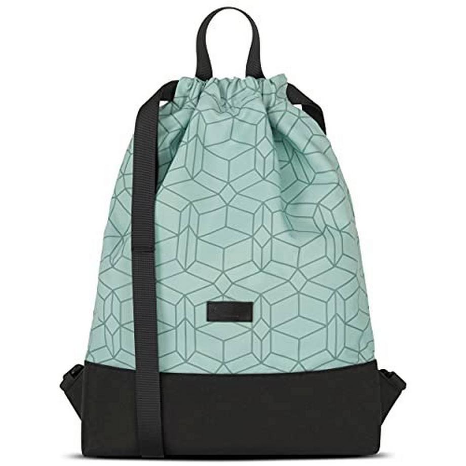 Turnbeutel Mint - No 7 - Rucksack für Sport und Festival - Beutel Rucksack Klein mit Innentasche -