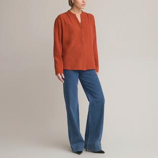 La Redoute Collections  Langärmelige Bluse mit rundem Ausschnitt 