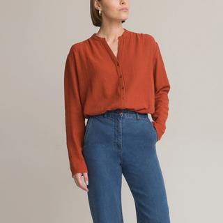 La Redoute Collections  Langärmelige Bluse mit rundem Ausschnitt 