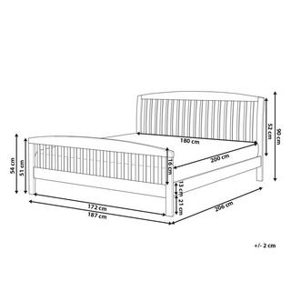 Beliani Bett mit Lattenrost aus Kiefernholz Klassisch CASTRES  