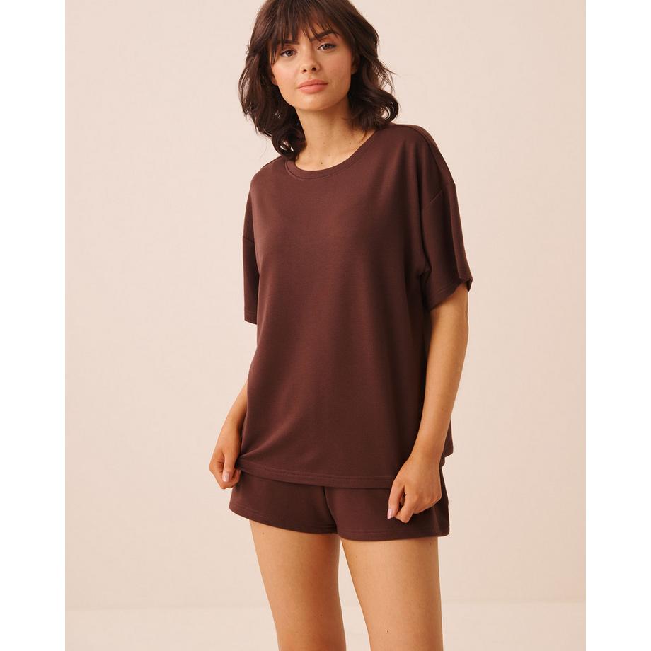 Kurzarm-T-Shirt aus Sweatstoff