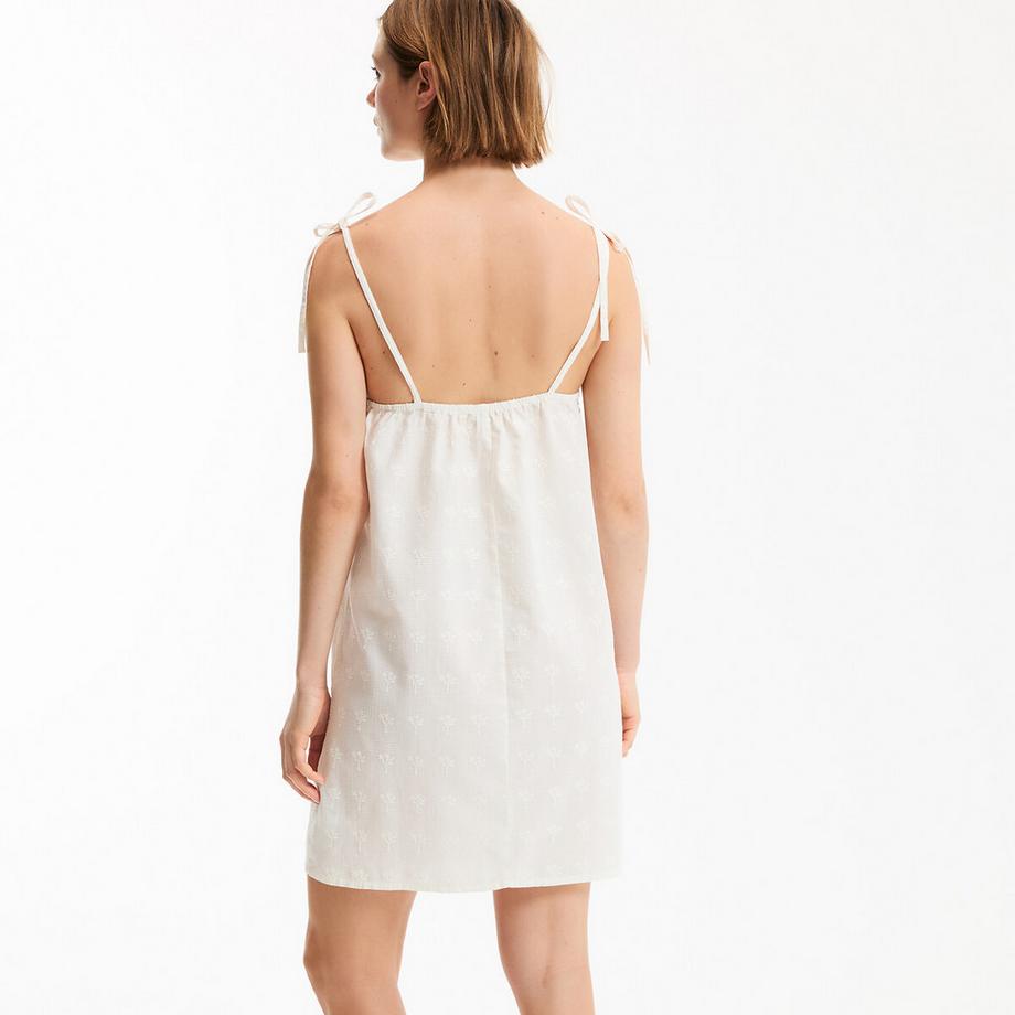 La Redoute Collections Nachthemd aus bestickter Baumwolle  