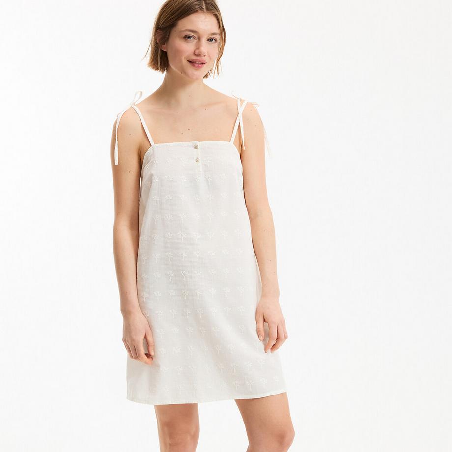 La Redoute Collections Nachthemd aus bestickter Baumwolle  