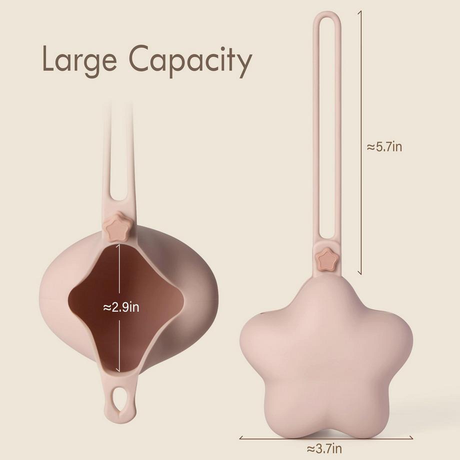 Alopini  Schnullerbox aus Silikon, Packung mit 2 Schnullern 