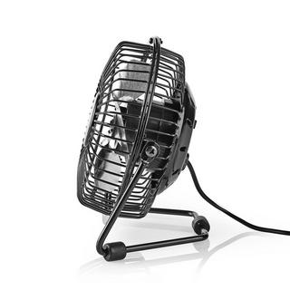 Nedis Ventilateur de table | Alimenté par USB | Diamètre : 100 mm | 3 W | 1 vitesse | Noir  