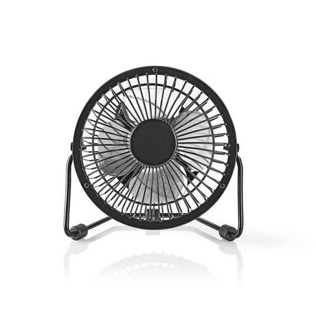 Nedis Ventilatore da tavolo | Alimentato tramite USB | Diametro: 100 mm | 3 W | 1 velocità | Nero  