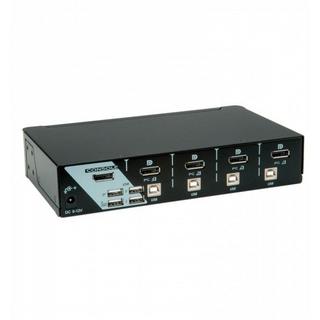 Roline  Switch KVM, USB, DisplayPort, 1 Utilisateur - 4 PCs 