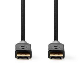 Nedis  Câble Displayport | DisplayPort Mâle | DisplayPort Mâle | 8K@60Hz | Plaqué or | 3.00 m | Rond | PVC | Anthracite / Gris | Boîte 