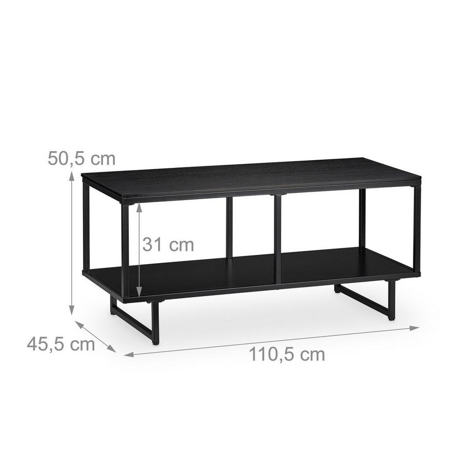 B2X  TV-Unterschrank aus MDF in Schwarz 