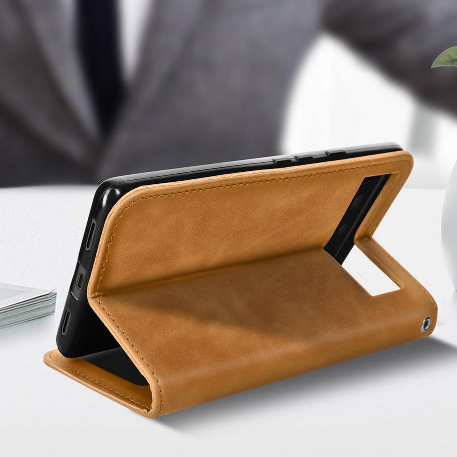 Avizar  Étui Google Pixel 6a Portefeuille Camel 