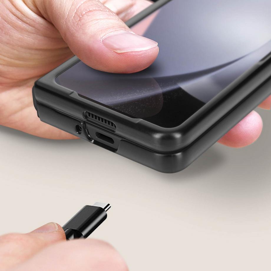 Avizar  Coque Cuir Serpent Z Fold 5 Vert foncé 