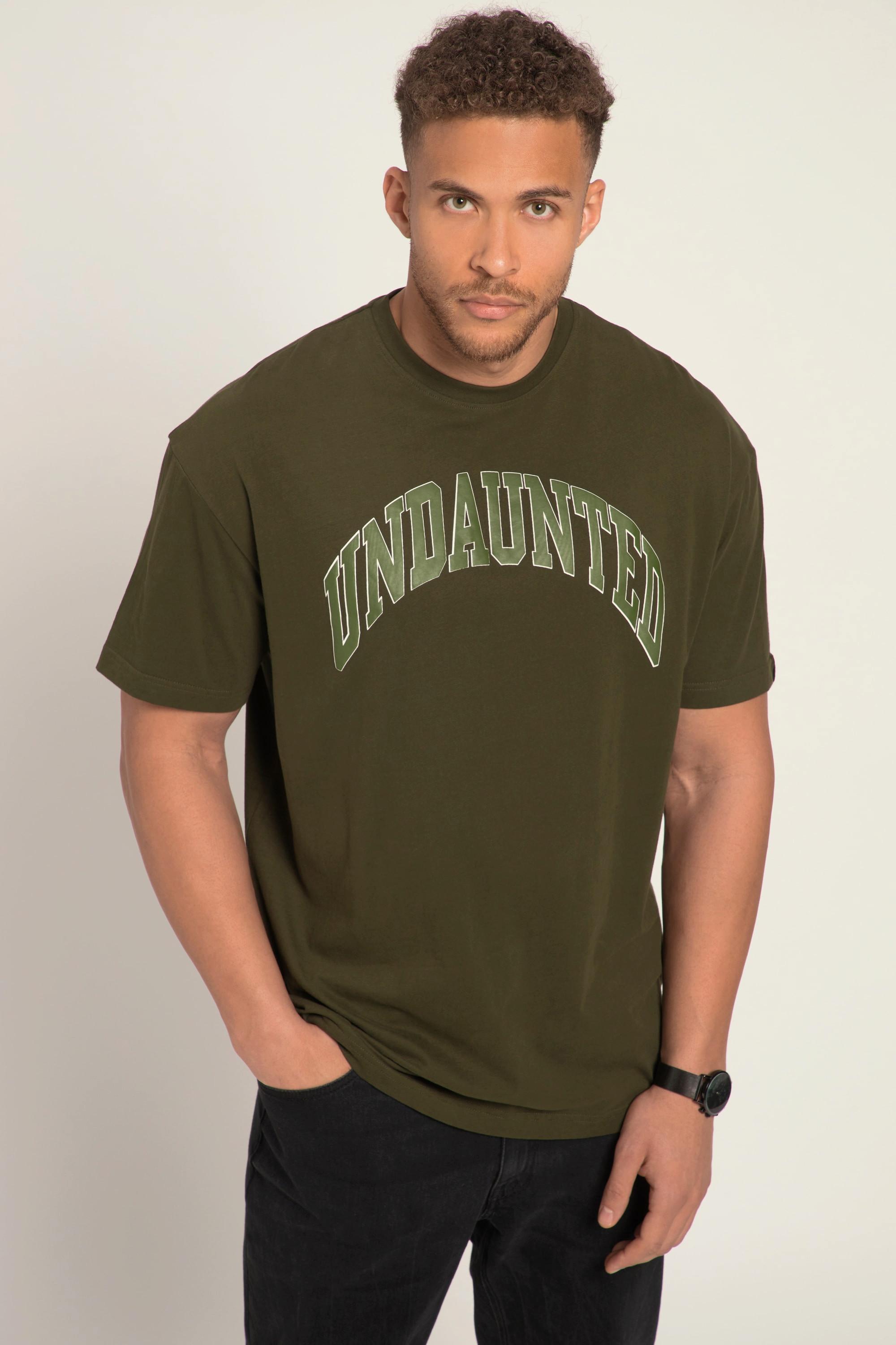 Sthuge  T-shirt STHUGE con taglio oversize, stampa in stile college e mezze maniche verde abete 