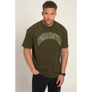 Sthuge  T-shirt STHUGE con taglio oversize, stampa in stile college e mezze maniche verde abete 