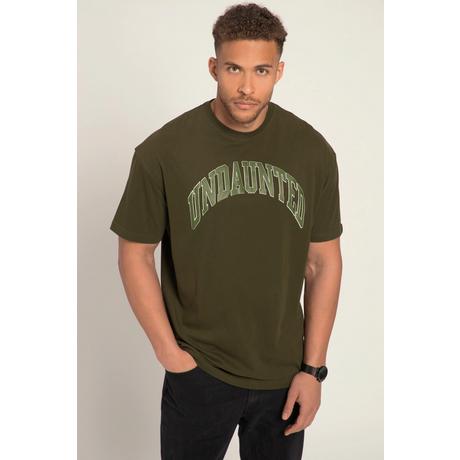 Sthuge  T-shirt STHUGE con taglio oversize, stampa in stile college e mezze maniche verde abete 