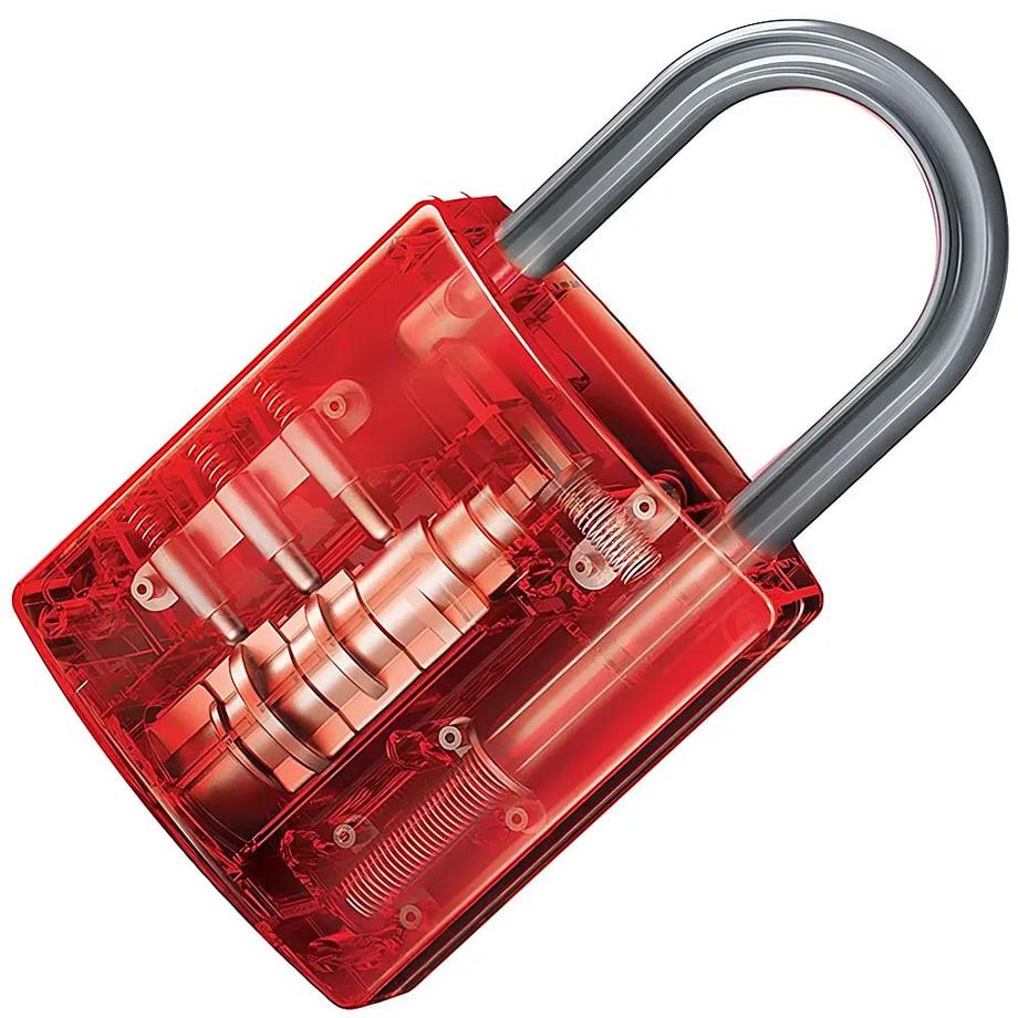 4M  Kidzla Baukasten Riesiges Transparentes Vorhängeschloss 15 cm 