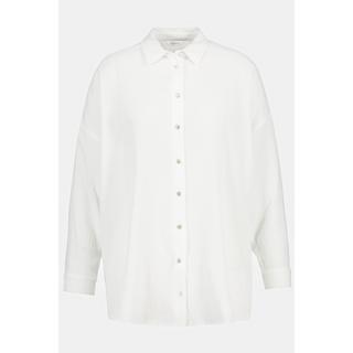 Studio Untold Chemisier en mousseline oversized à col chemise et manches longues  