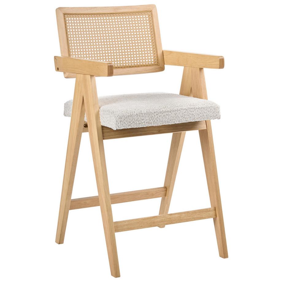 Beliani Lot de 2 chaises de bar en Bois d'hévéa  AVA  
