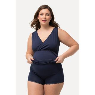 Ulla Popken Bellieva Pantaloncino Premaman Inserto Pancia Bordo Pizzo  