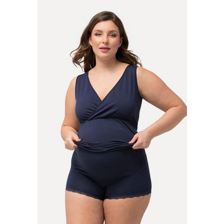 Ulla Popken Bellieva Pantaloncino Premaman Inserto Pancia Bordo Pizzo  