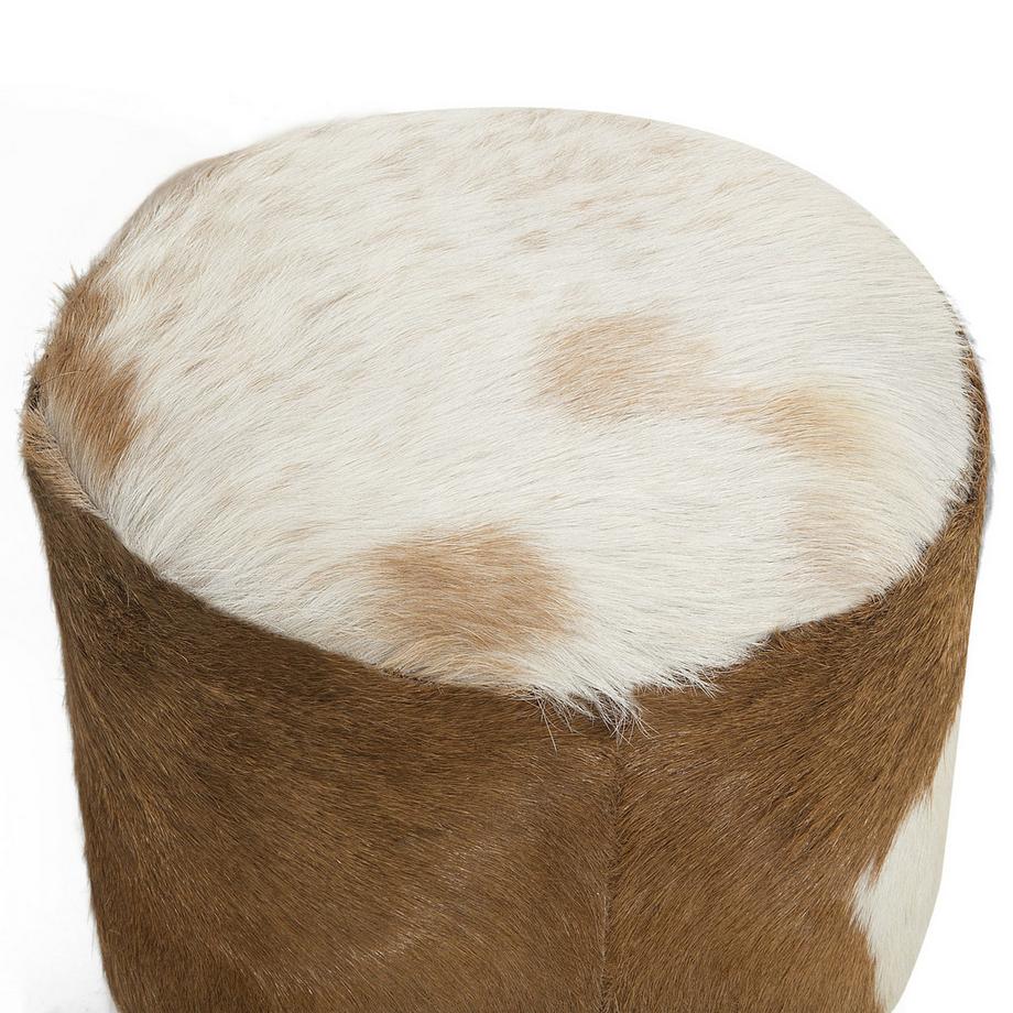 Beliani Hocker aus Ziegenfell Rustikal KENT  