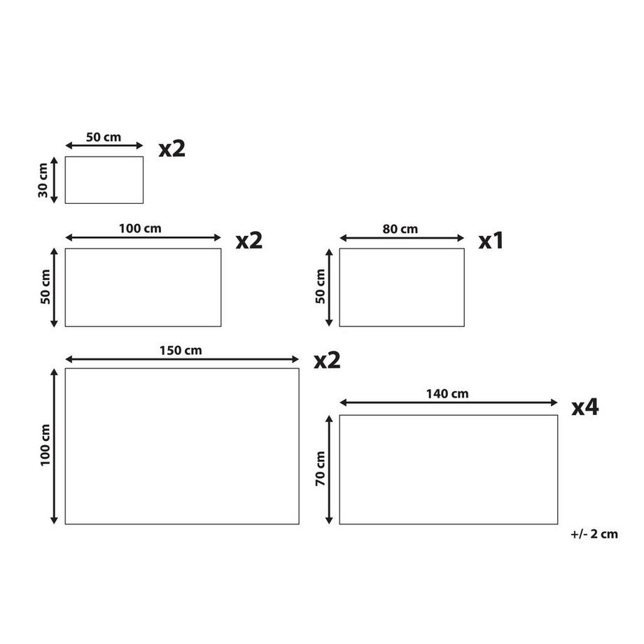 Beliani Handtücher im 11er Set aus Baumwolle AREORA  