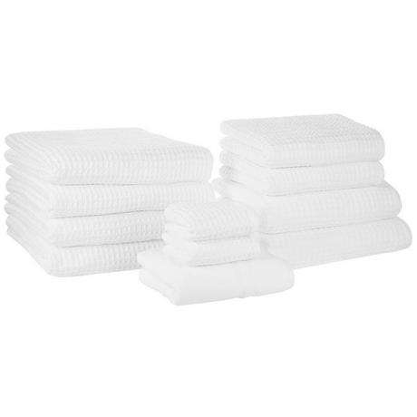 Beliani Lot de 11 serviettes en Coton AREORA  