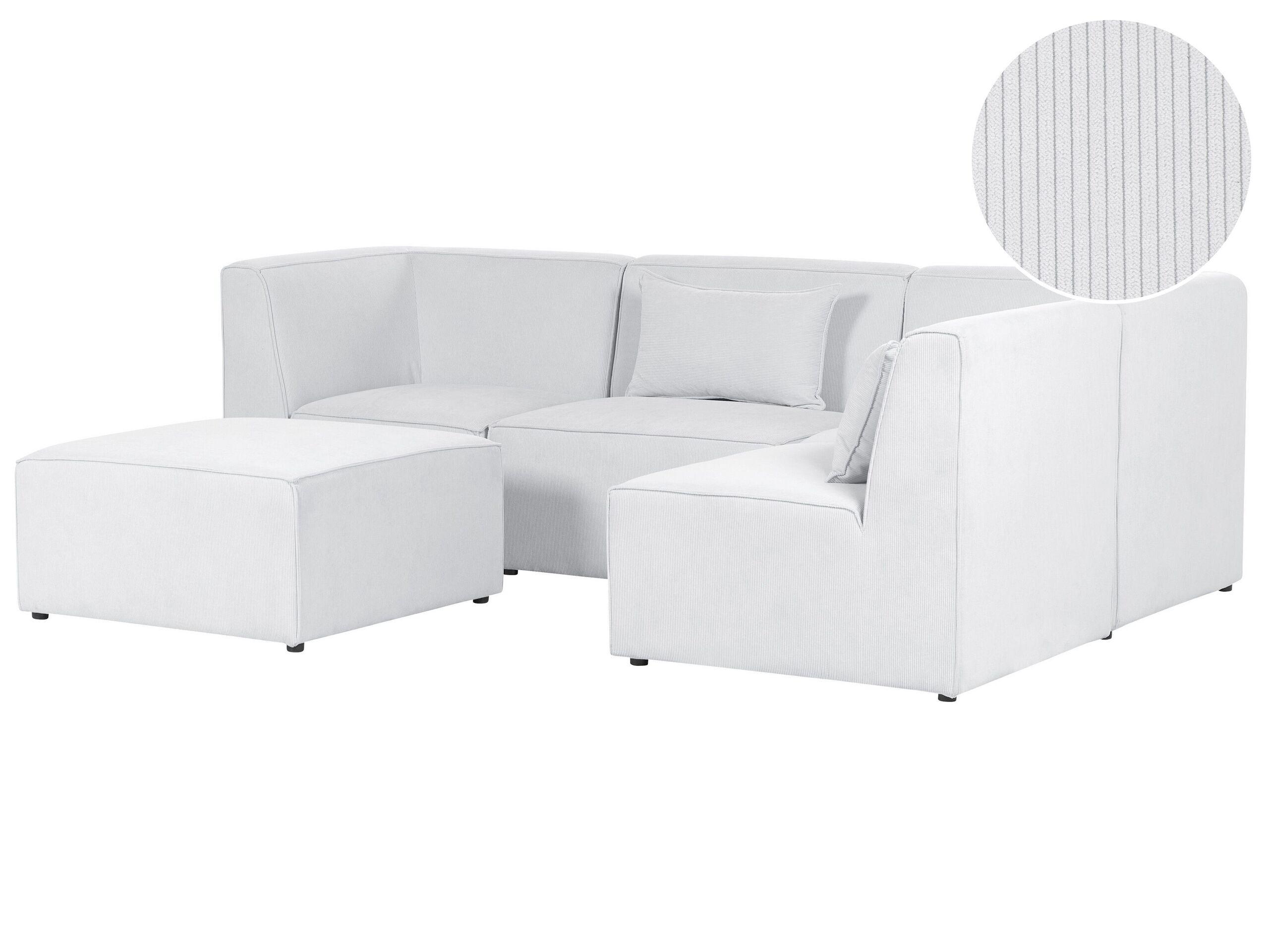 Beliani Sofa mit Ottomane aus Cord Modern LEMVIG  