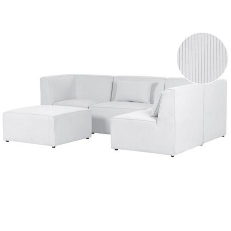 Beliani Sofa mit Ottomane aus Cord Modern LEMVIG  