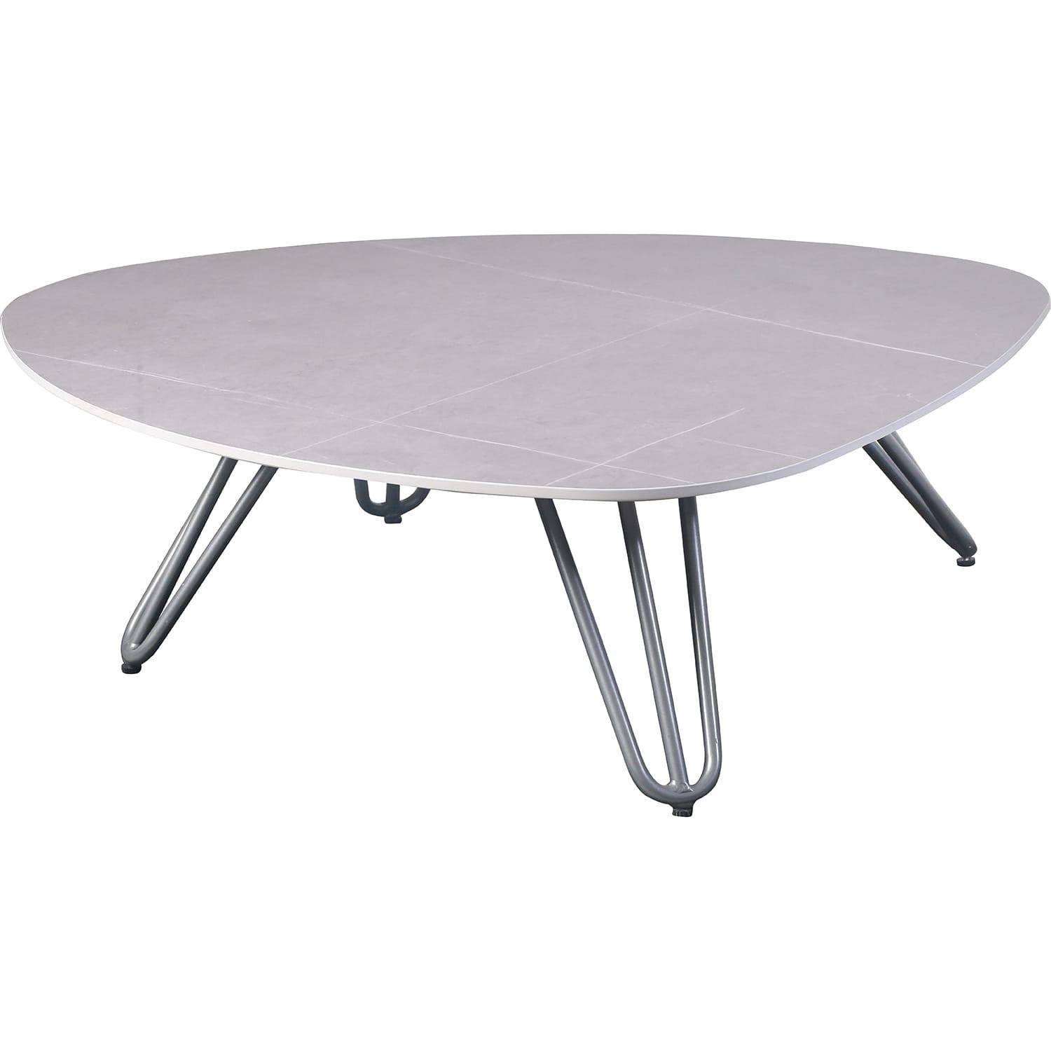mutoni Table basse Emilia pierre grise 110x88  