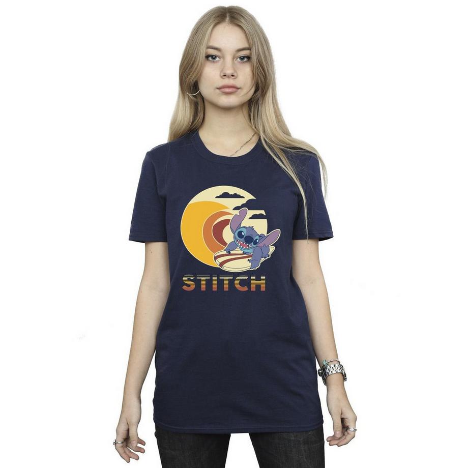 Disney Stitch Surfing T-Shirt Graphique  