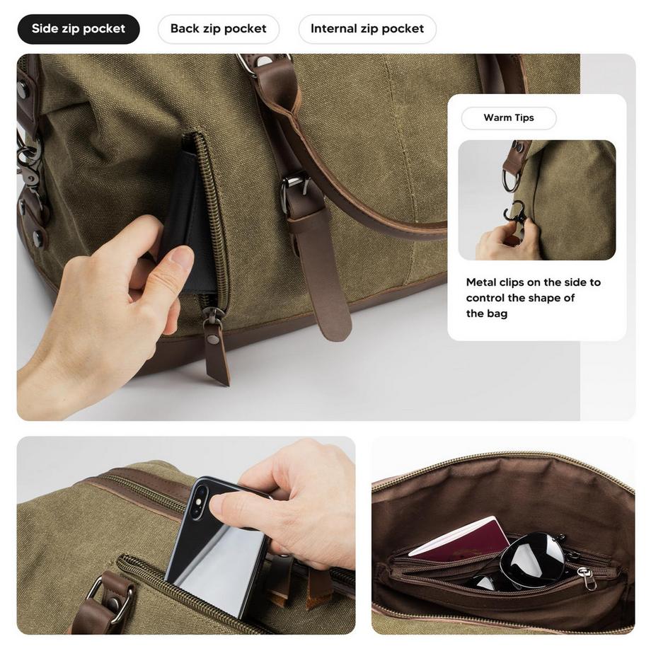 Only-bags.store Sac de voyage en toile  