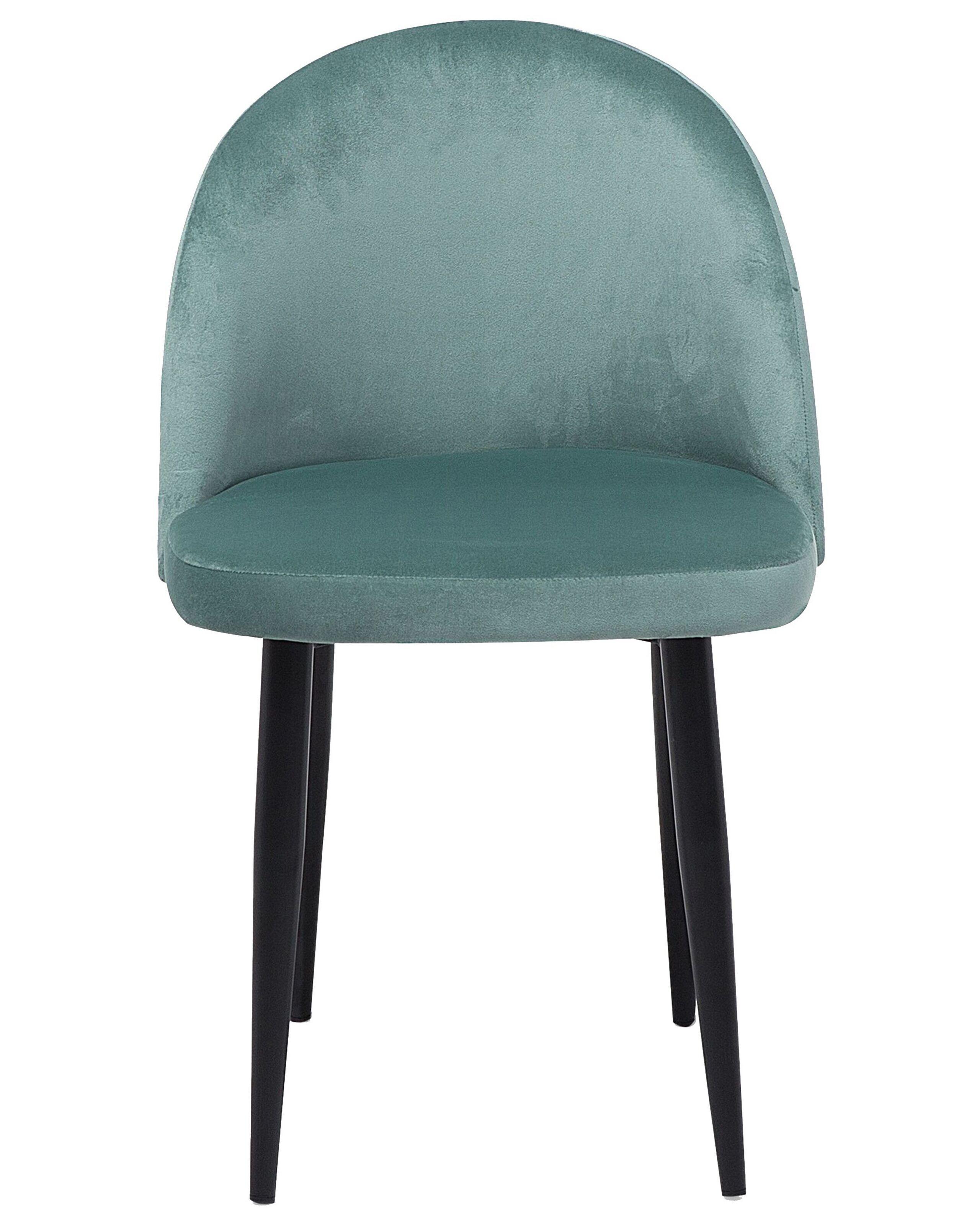 Beliani Esszimmerstuhl 2er Set aus Samtstoff Retro VISALIA  