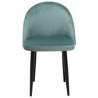 Beliani Esszimmerstuhl 2er Set aus Samtstoff Retro VISALIA  