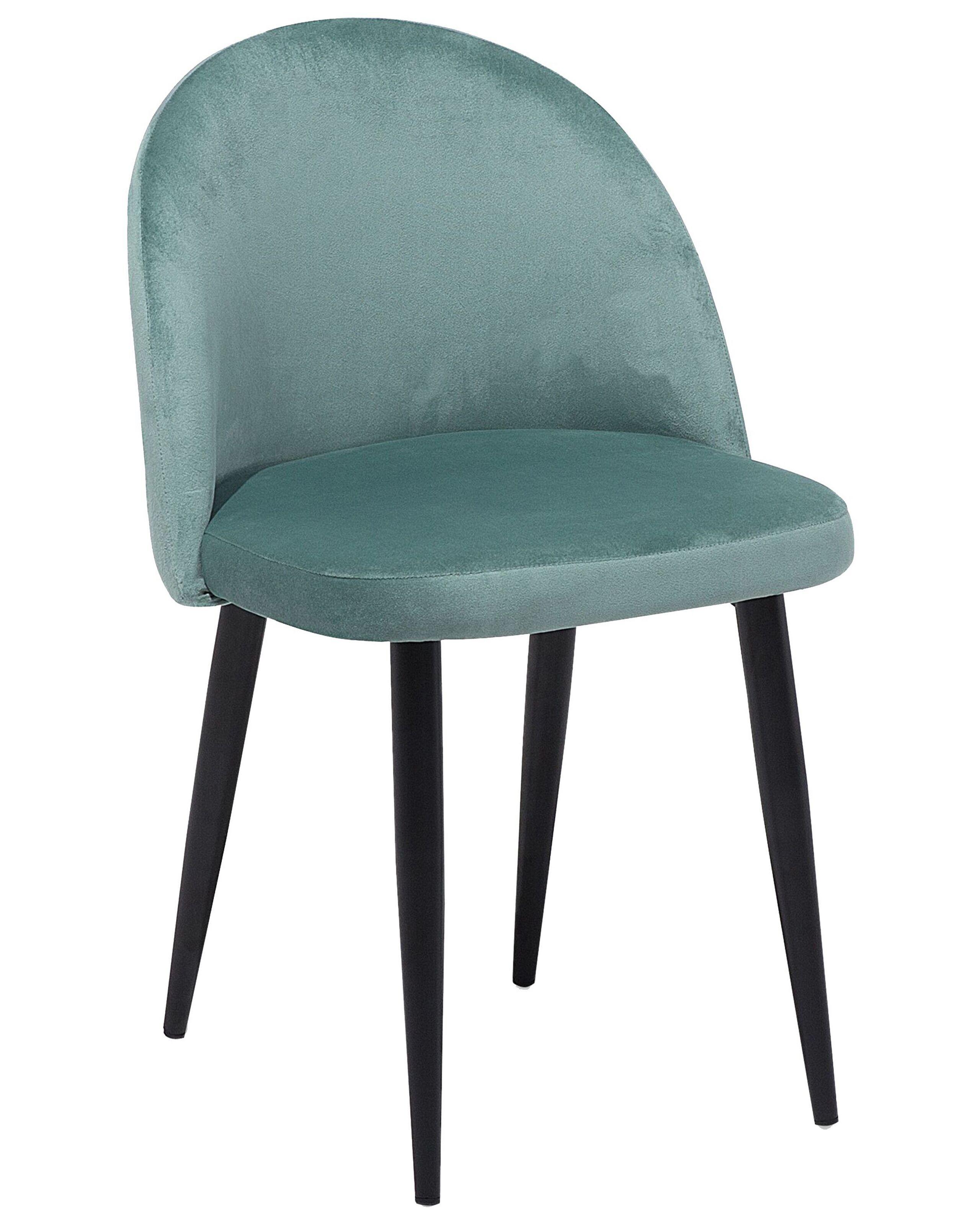 Beliani Esszimmerstuhl 2er Set aus Samtstoff Retro VISALIA  