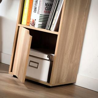 Calicosy Scaffale a 4 scomparti decorazione legno 2 ante - Modu  