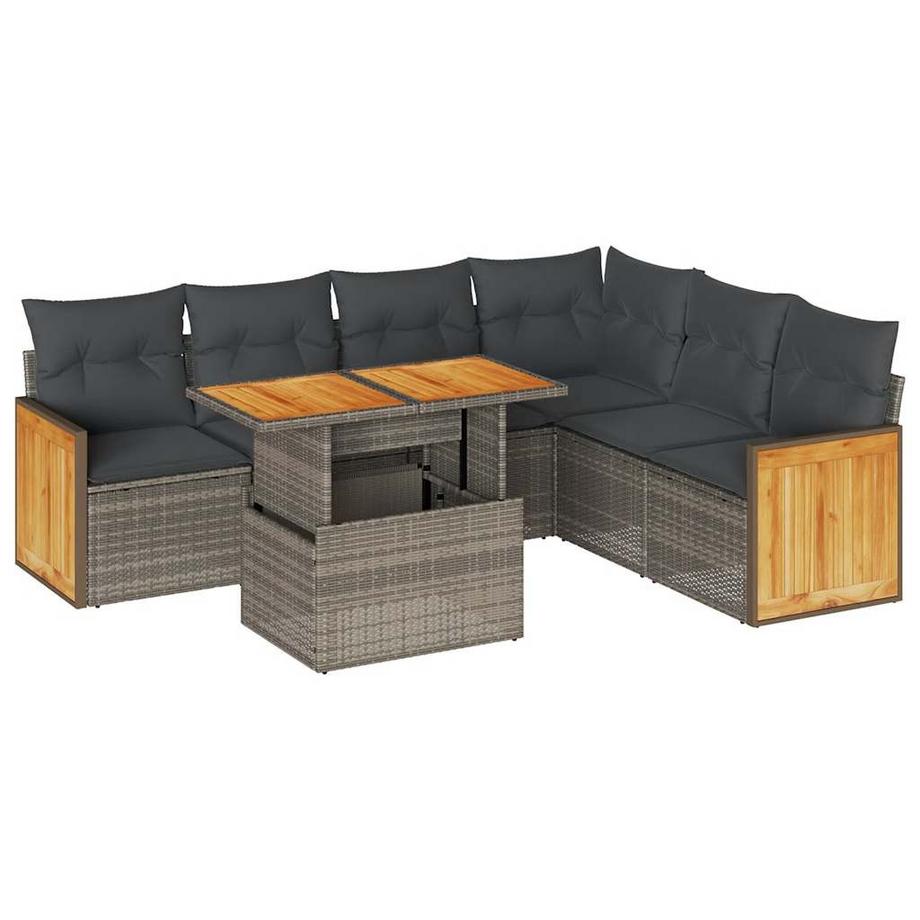 set di divani da giardino Polirattan