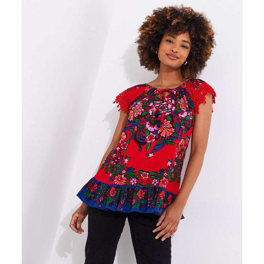 Joe Browns Top Maniche Pizzo Nappa  