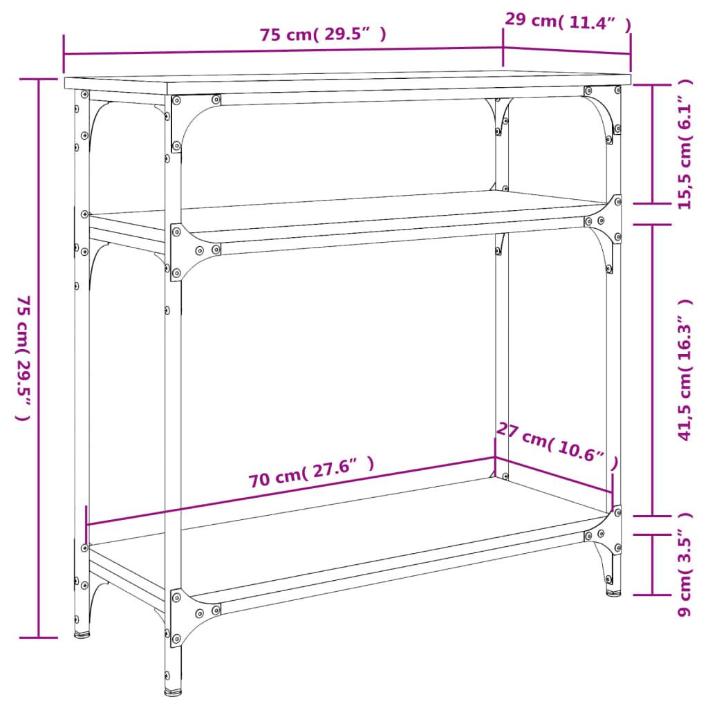 VidaXL Table console bois d'ingénierie  