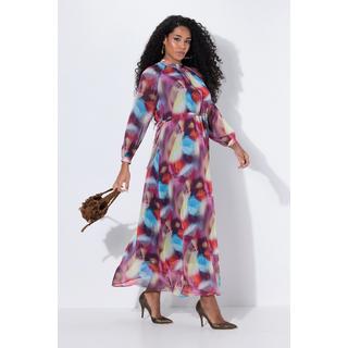 Ulla Popken Maxi Abendkleid doppellagig Langarm  