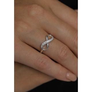 Elli  Bague Femmes Symbole Infinité Tendance Éternité Avec Cristaux De Zirconium 