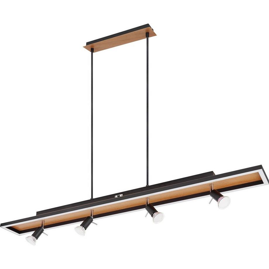 mutoni Lampe à suspension Ida métal noir mat LED  