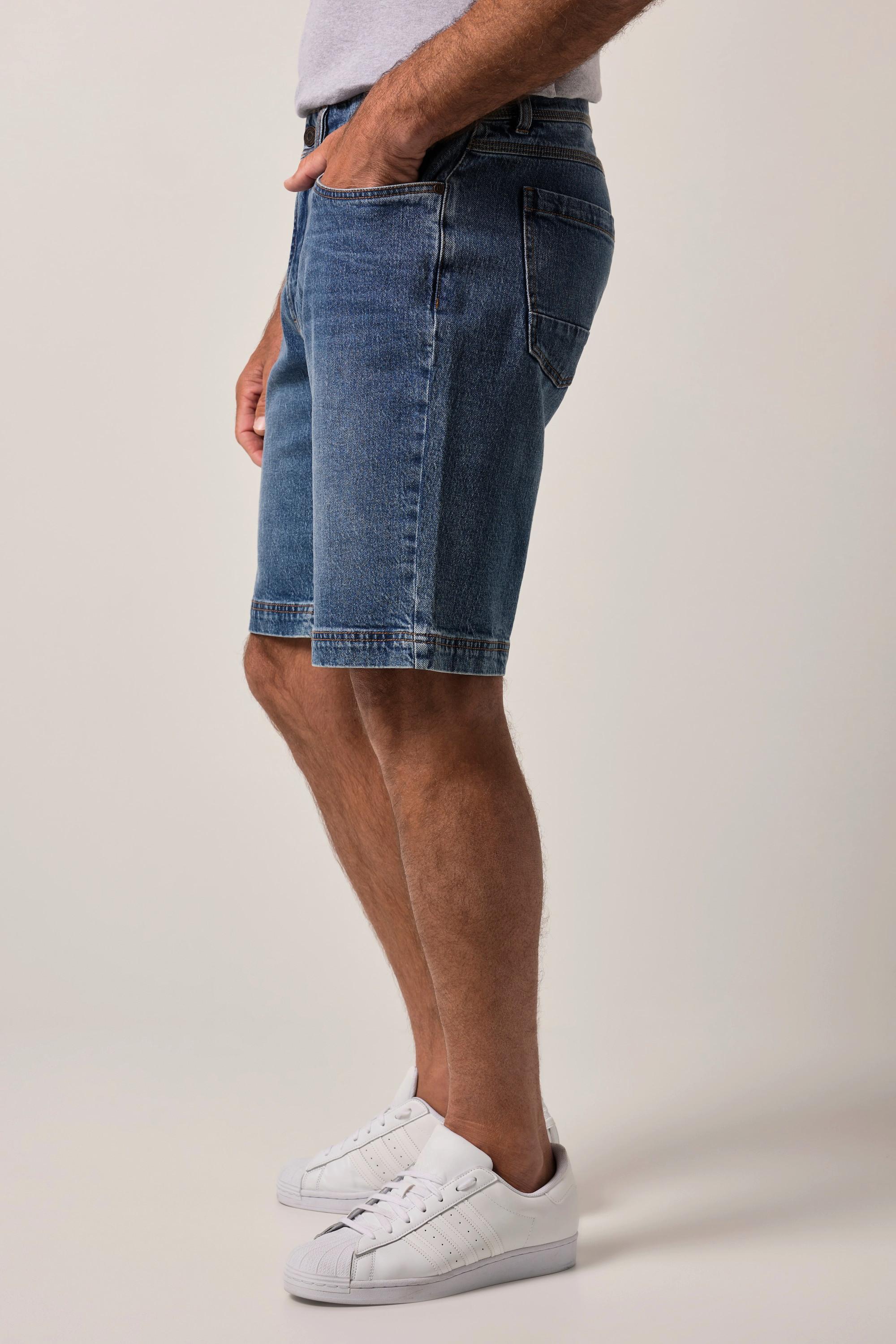 JP1880 FLEXNAMIC Denim Vintage Look Loose Fit 5-Pocket Bermuda Jeans  