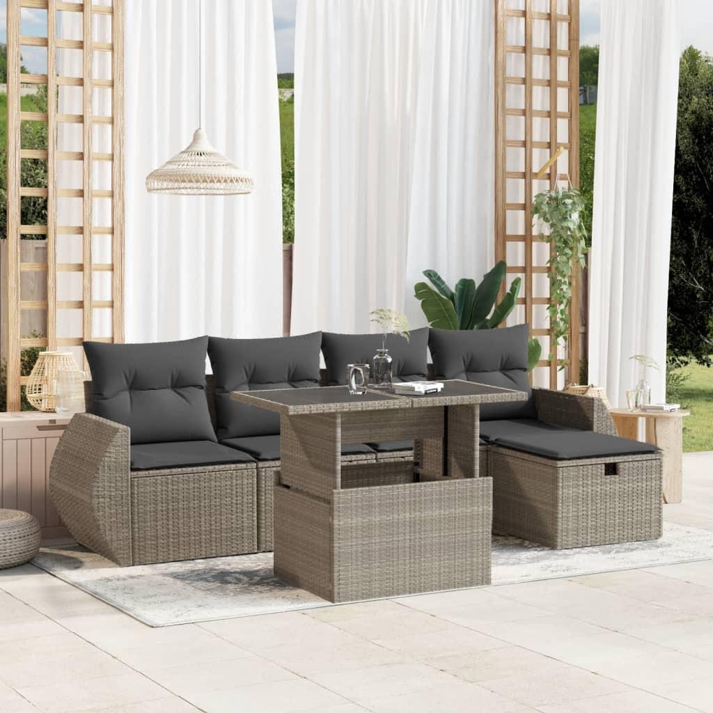 VidaXL set divano da giardino Polirattan  