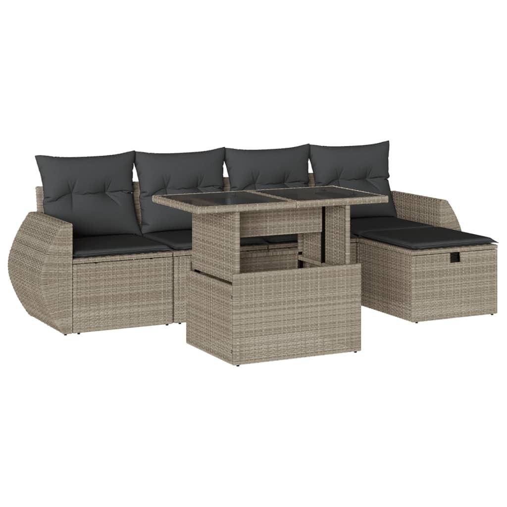 VidaXL set divano da giardino Polirattan  