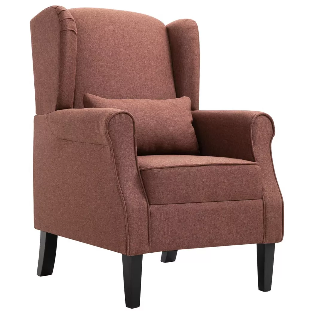 vidaXL Fauteuil tissu marron